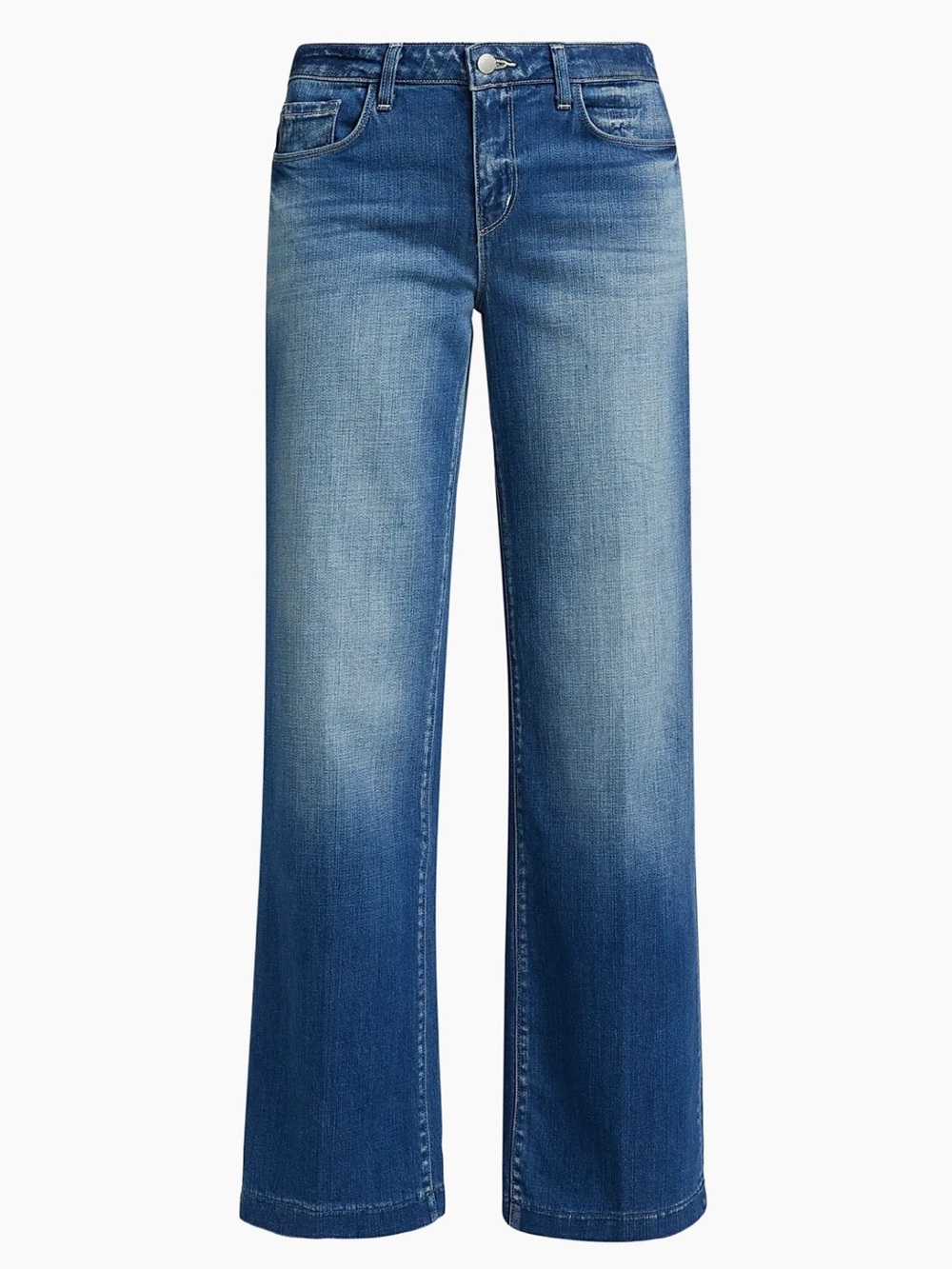L'AGENCE Joanne Flare Wide Leg Jeans in Palermo Blue size 25 New with Tags - Picture 2 of 3